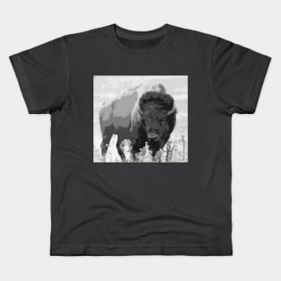 Wild Buffalo - American Bison Kids T-Shirt